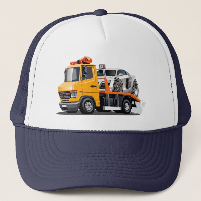 Cartoon tow truck trucker hat (Front)