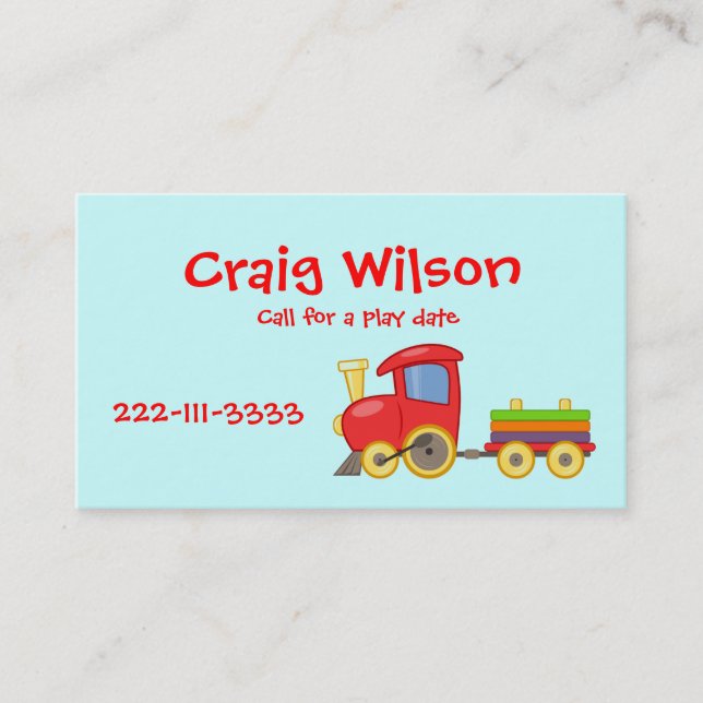 Cartoon Train Calling Card (Front)