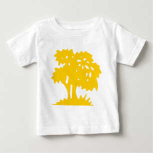 Cartoon Tree - Amber Baby T-Shirt
