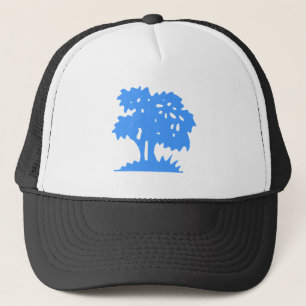 Cartoon Tree - Baby Blue Trucker Hat