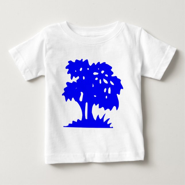 Cartoon Tree - Blue Baby T-Shirt (Front)