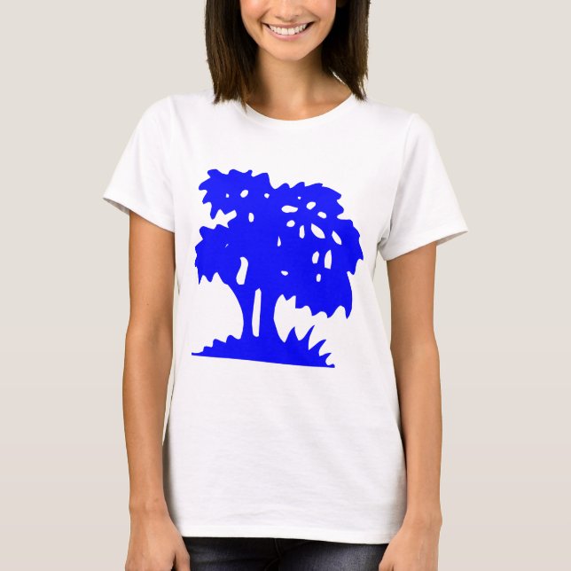 Cartoon Tree - Blue T-Shirt (Front)