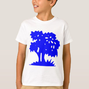 Cartoon Tree - Blue T-Shirt