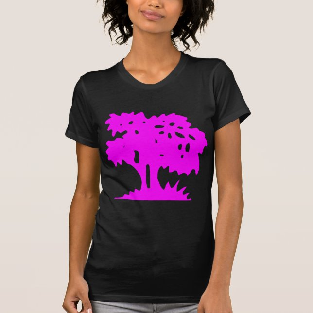 Cartoon Tree - magenta T-Shirt (Front)