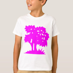 Cartoon Tree - magenta T-Shirt