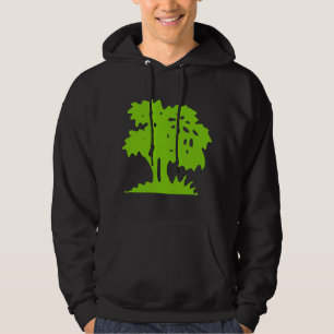 Cartoon Tree - Martian Green Hoodie