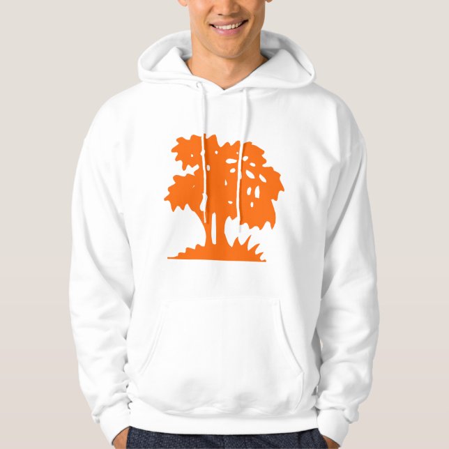 Cartoon Tree - Orange Hoodie (Front)