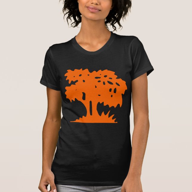 Cartoon Tree - Orange T-Shirt (Front)