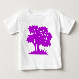 Cartoon Tree - Purple Baby T-Shirt