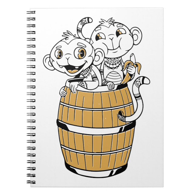 Cartoon tribal monkey notebook (Front)