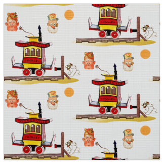 Cartoon Trolley Fabric