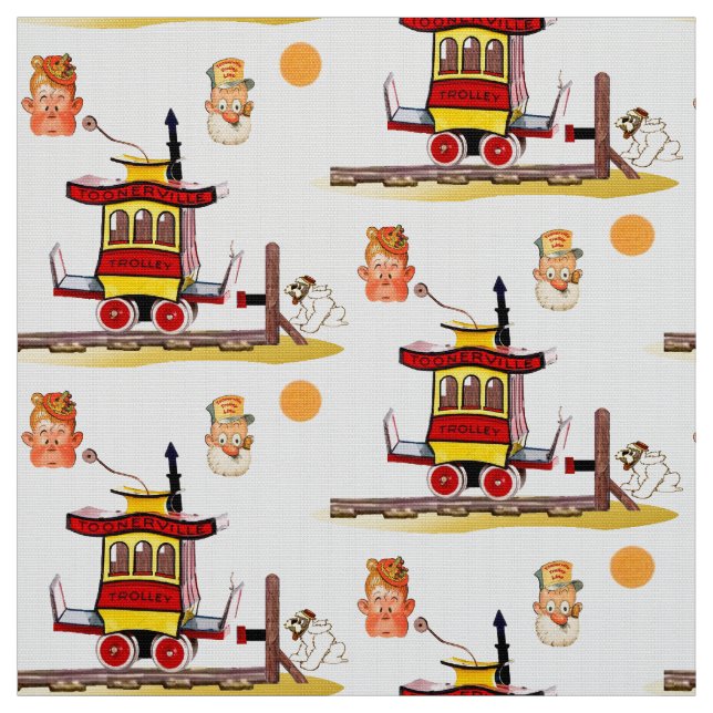 Cartoon Trolley Fabric (Swatch)