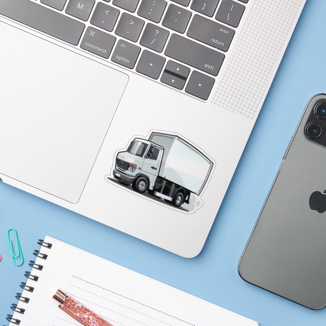 Cartoon truck (Laptop w/ iPhone)