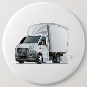 Cartoon truck 6 cm round badge