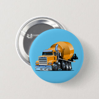 Cartoon truck 6 cm round badge