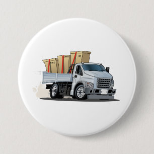 Cartoon truck 7.5 cm round badge