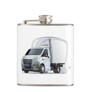 Cartoon truck hip flask