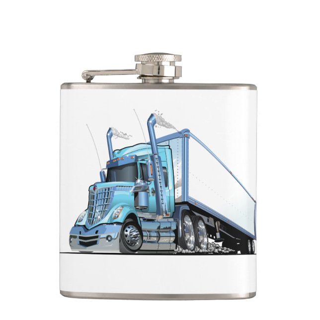 Cartoon truck hip flask (Front)