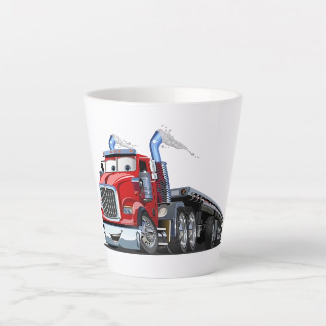 Cartoon truck latte mug (Front)