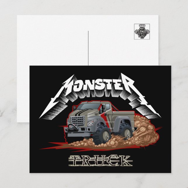 Cartoon truck postcard (Front/Back)