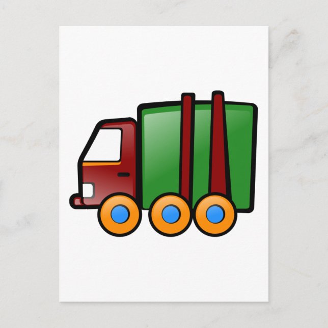 Cartoon Truck Postcard (Front)