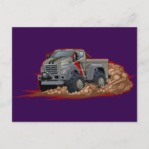 Cartoon truck postcard