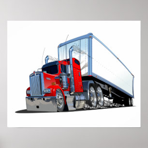 Cartoon truck poster