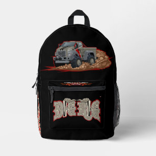 Cartoon truck printed backpack