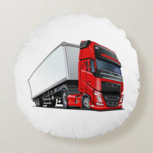 Cartoon truck round cushion