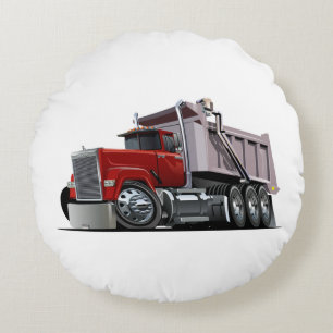Cartoon truck round pillow