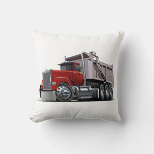 Cartoon truck throw pillow