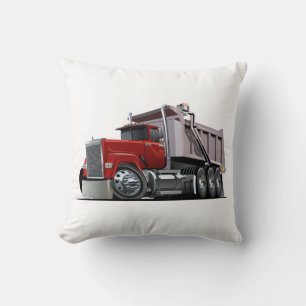 Cartoon truck throw pillow