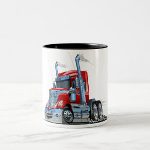 Cartoon truck Two-Tone coffee mug