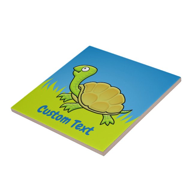 Cartoon Turtle Ceramic Tile (Side)