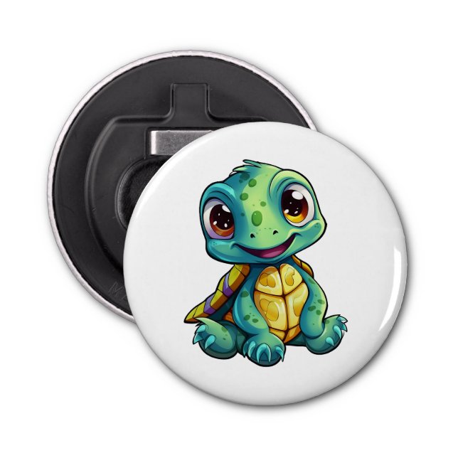 Cartoon turtle illustration bottle opener (Front)