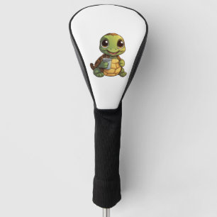 Cartoon turtle illustration                golf head cover