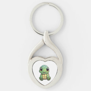 Cartoon turtle illustration key ring