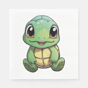 Cartoon turtle illustration           napkin