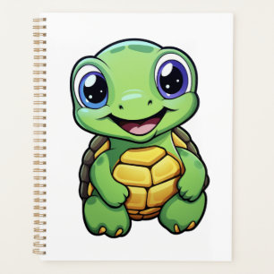 Cartoon turtle illustration planner