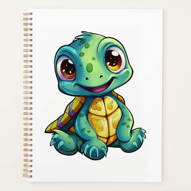 Cartoon turtle illustration planner (Front)