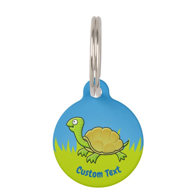 Cartoon Turtle Pet Tag (Front)