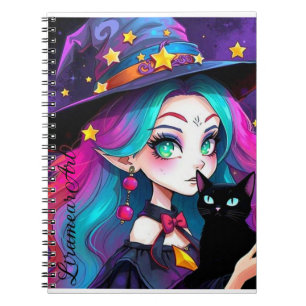 Cartoon Twilight Witch Notebook