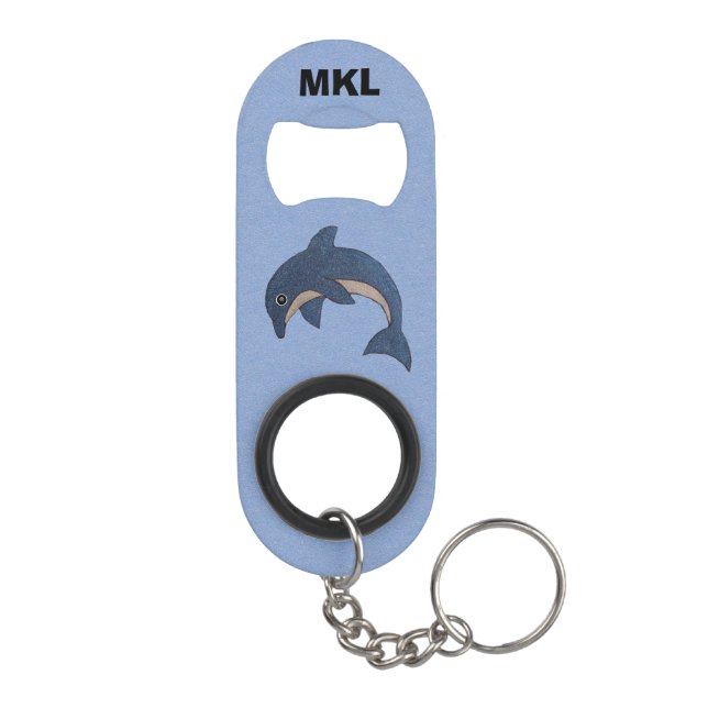 Cartoon Type Sparkling Blue White Dolphin (Back)