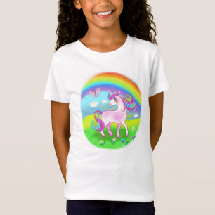 Cartoon unicorn and rainbow T-Shirt