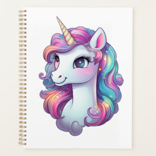 Cartoon unicorn illustration planner
