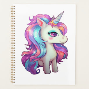 Cartoon unicorn illustration planner