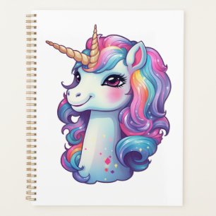 Cartoon unicorn illustration planner