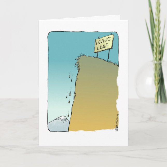 Cartoon Valentine from a secret admirer Holiday Card (Front)