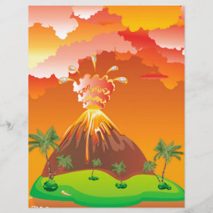 Cartoon Volcano Eruption 2