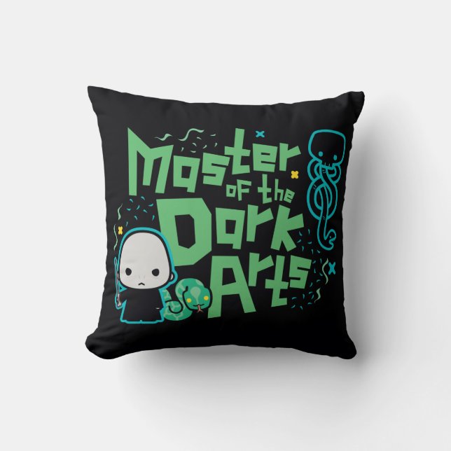 Cartoon Voldemort - Master of the Dark Arts Cushion (Front)